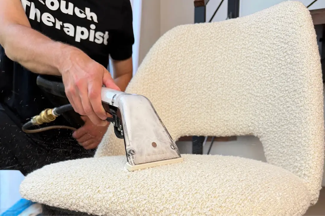 Professional chair cleaning service in Charlotte NC using deep extraction to remove stains and dirt