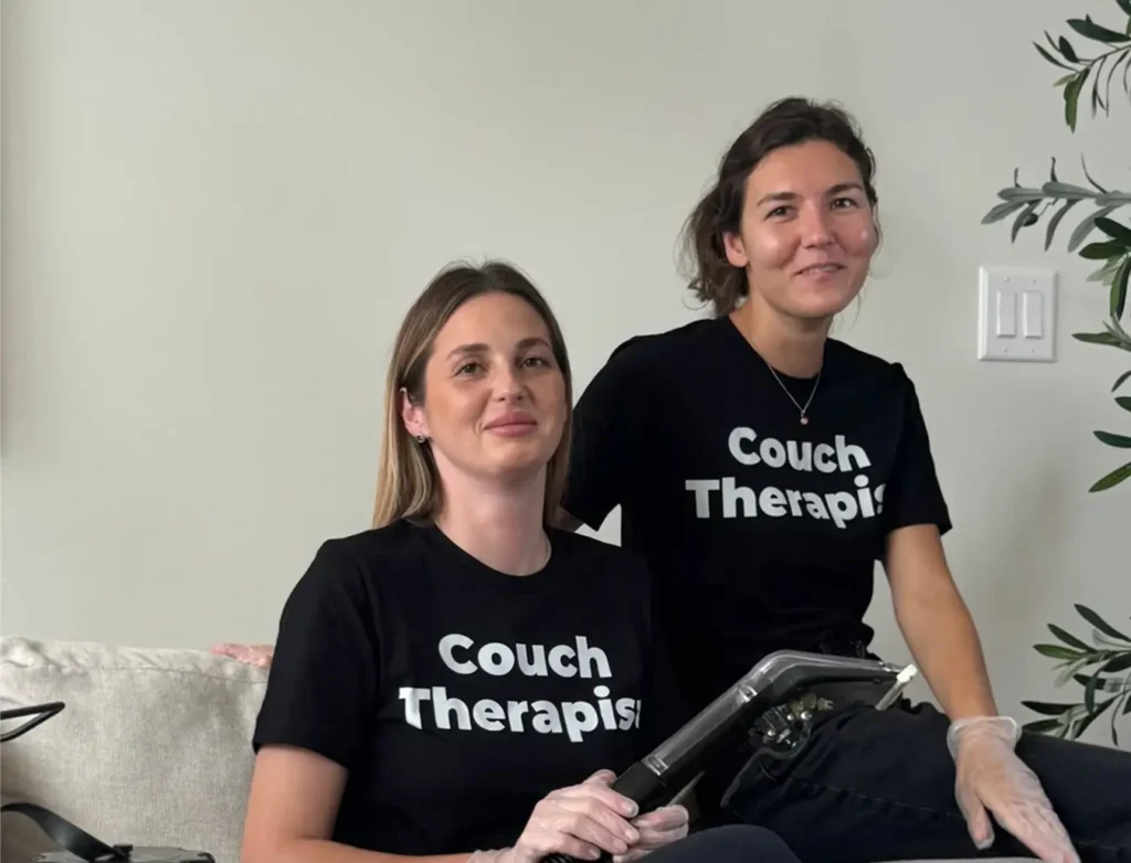 Charlotte Steamers upholstery cleaning team providing professional couch cleaning services